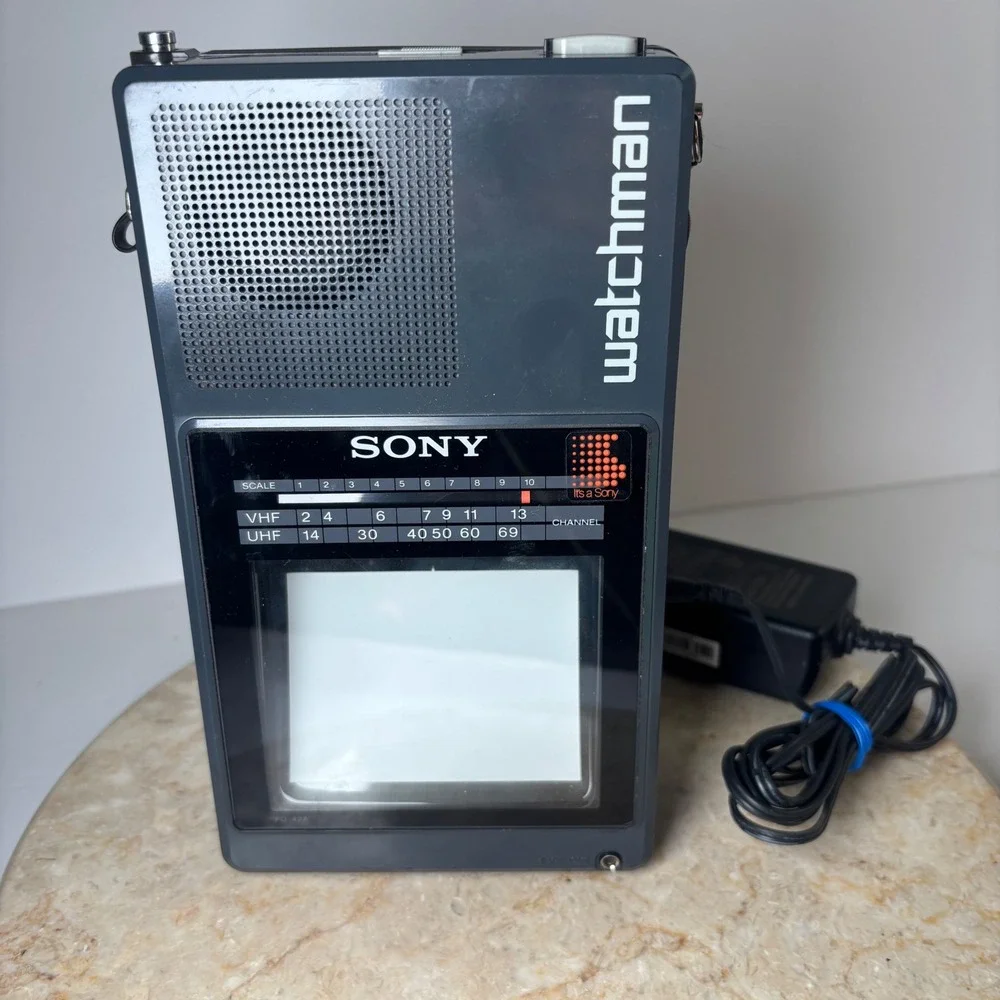 Sony Watchman FD-42A Portable TV Gray 1987 Vintage Handheld TV PARTS